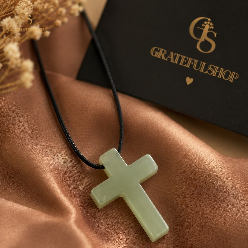 Grateful x Eora Official - Kalung Salib Glow in the Dark Hijau