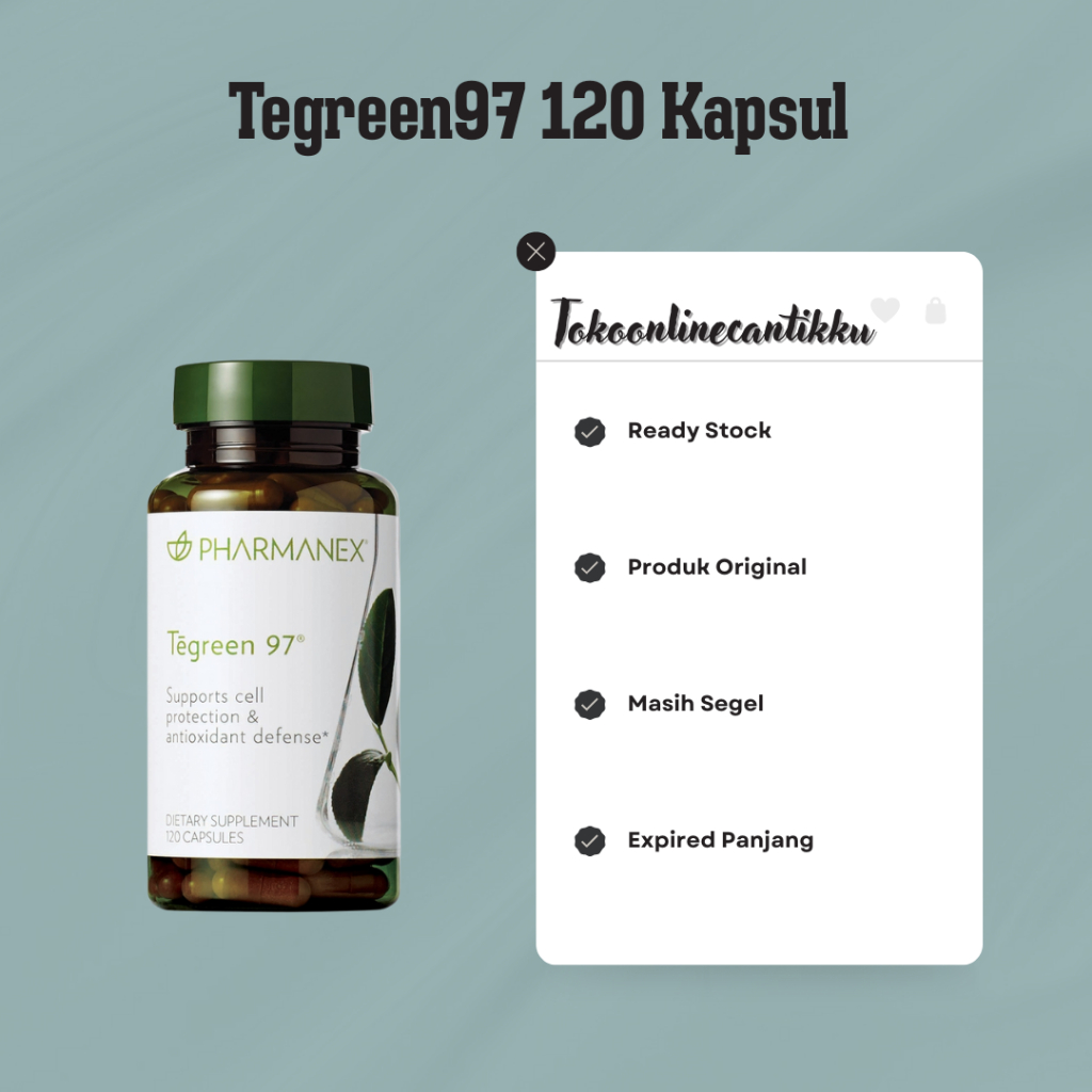 Suplemen Antioksidan Tegreen97 120 Kapsul Exp 06/2027