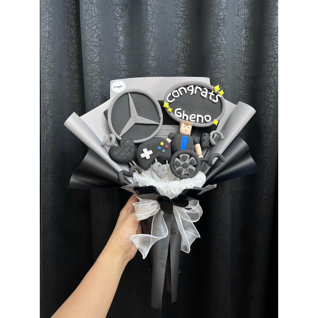 Buket clay | Custom clay bouquet | Buket wisuda | Gift birthday | Clay bouquet flowers | Graduation 
