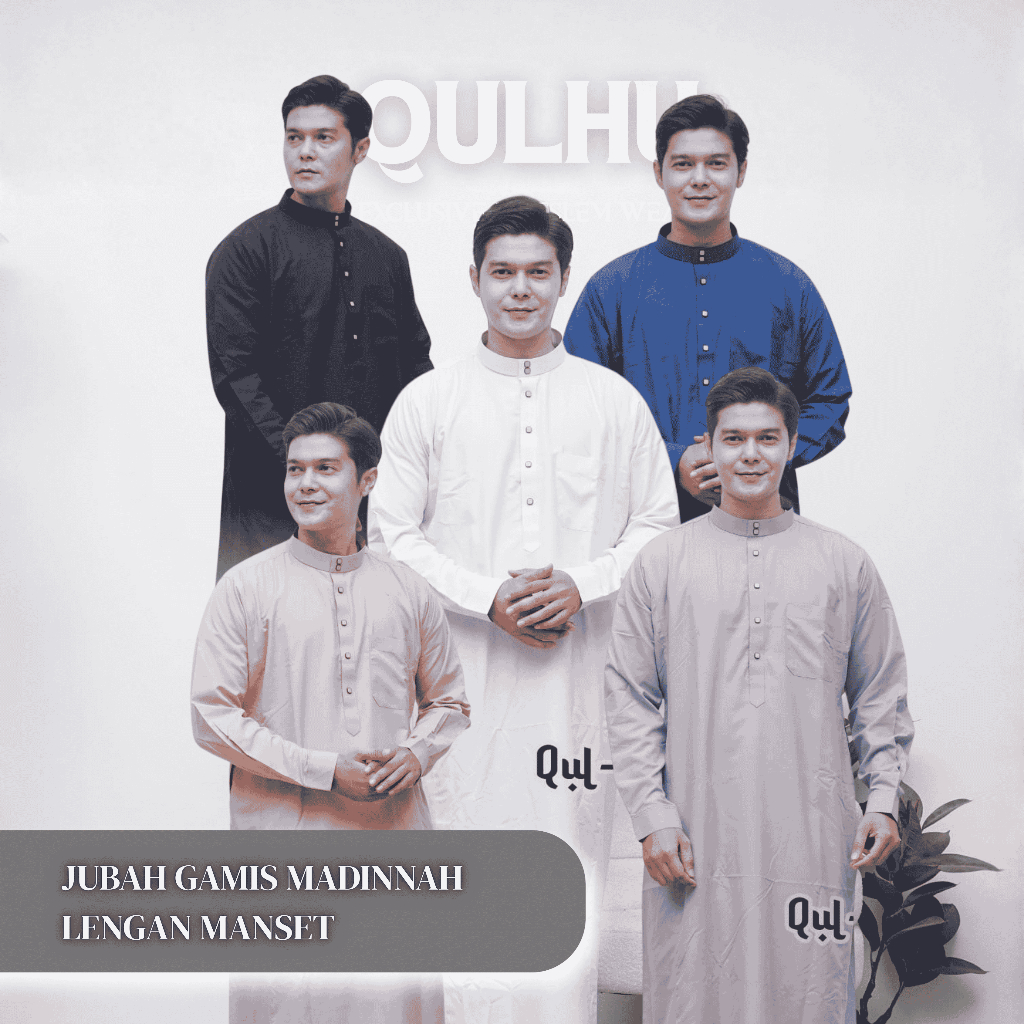 BESTPROMO Gamis PriaDewasa/Gamis Madinah Tangan Manset Snap Button/Tsaub/KAIN