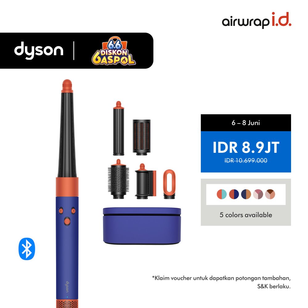 Dyson Airwrap i.d. ™ HS08 Multi-styler and dryer (Vinca Blue/Topaz) - Mengeringkan. Mengikal. Memben