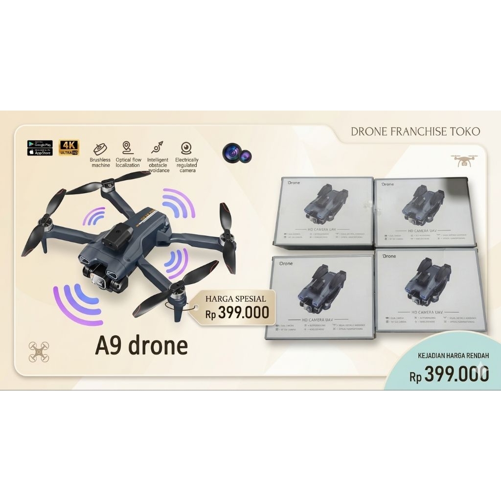 PROMO MURAH Drone A9 pro brushless