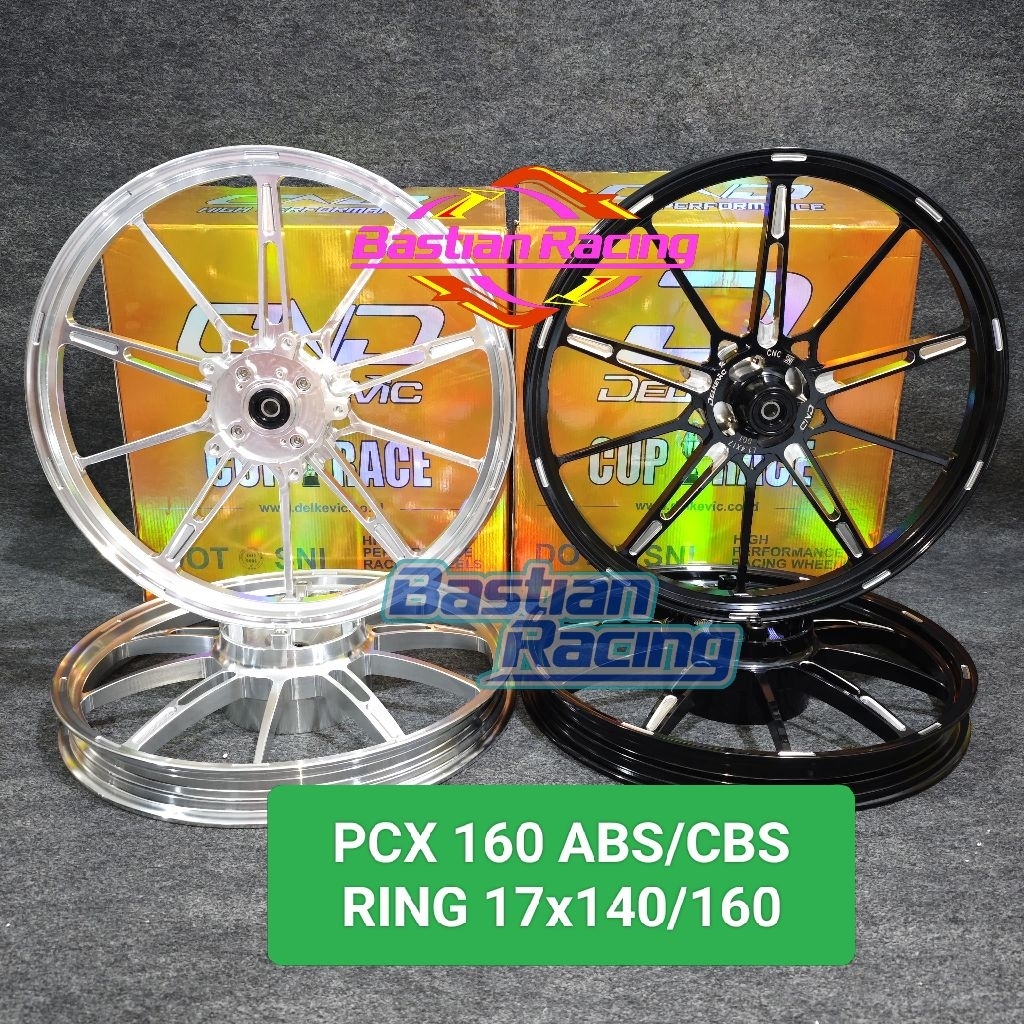 VELG PCX 160 RING 17 DELKEVIC XSPEED V2 PCX 160 RING 17 lebar 140x17 & 160x17 PELEK H 10  PCX 160 AB