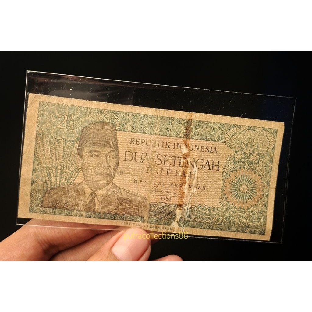 uang 2 ½ rupiah seri sukarno tahun 1964