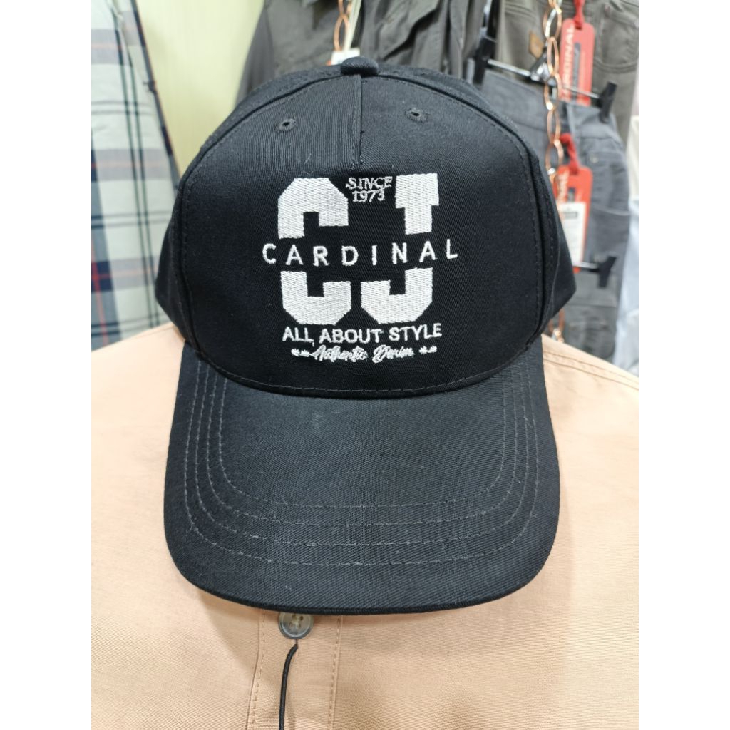 Topi Cardinal Baseball Pria Wanita Motif Denim Washed Nyaman Dipakai