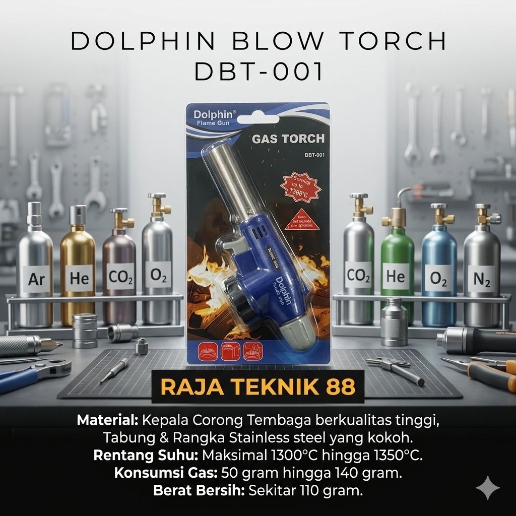 Kepala Gas Torch DBT-001 portable DOLPHIN Alat Bakar Korek Pemantik Api