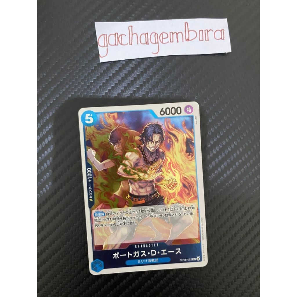 Kartu one piece OP08 052 PORTGAS.D.ACE Rare