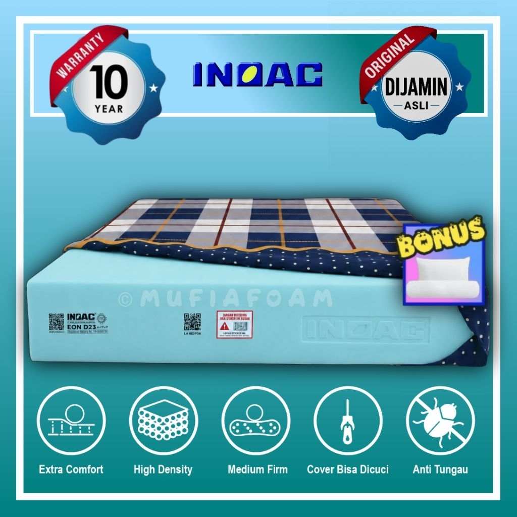 PROMO Kasur Busa Inoac Asli EON LG D23 Anti Kempes Garansi Busa 10 Tahun Bonus Bantal Guling