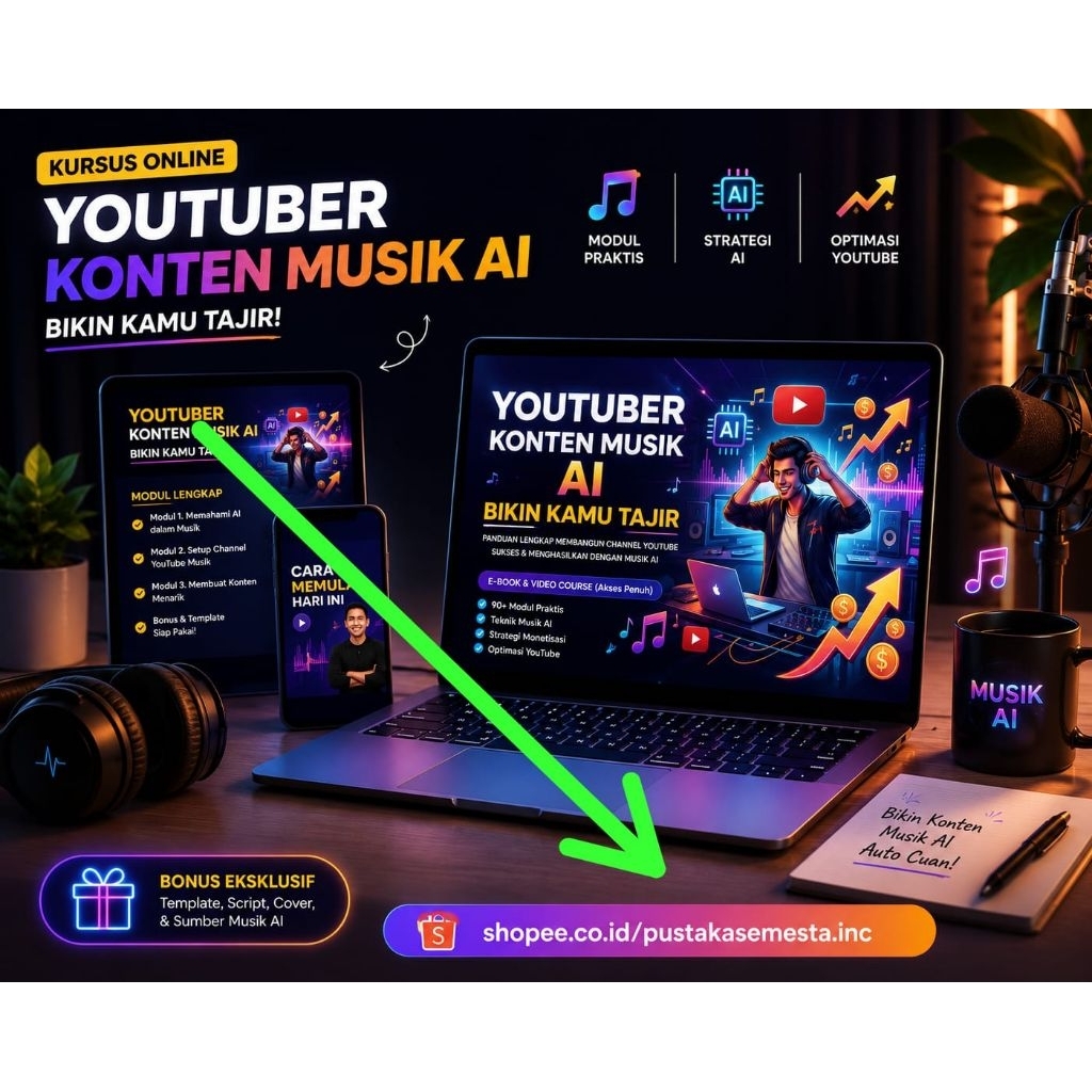 PROMO HARGA TERBAIK Youtube Musik AI - Youtuber Konten Musik AI yang Bikin Kamu Tajir