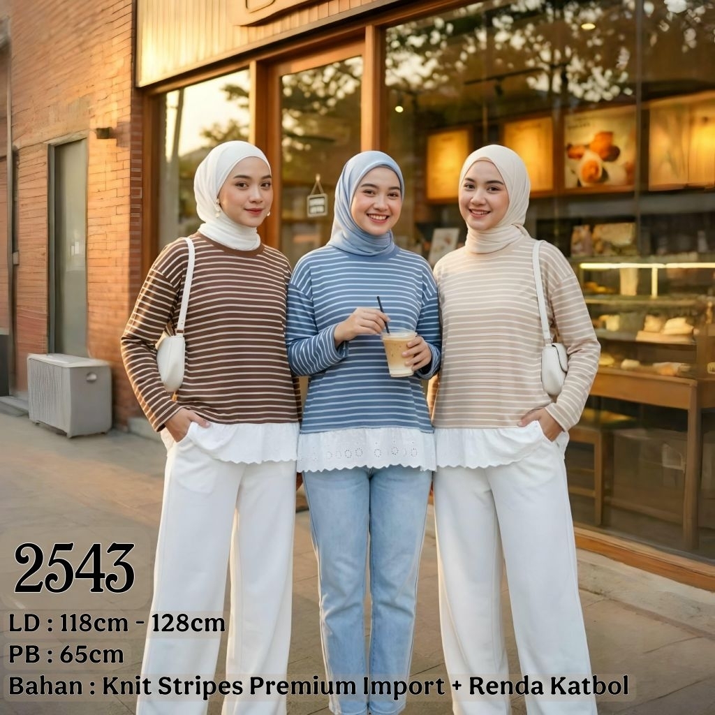 Atasan Knit Kaos Import Toply | Full Knit Import Premium