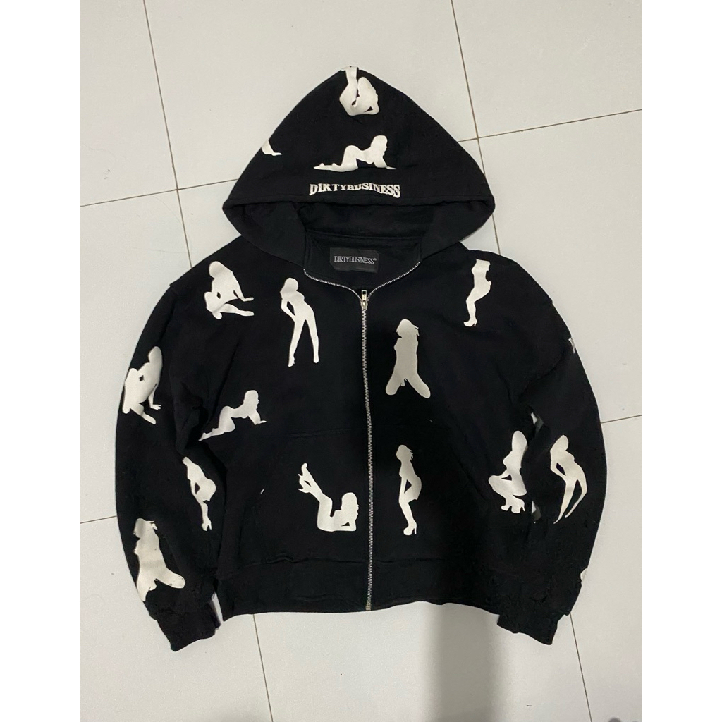 dirty s3*y zip hoodie size M