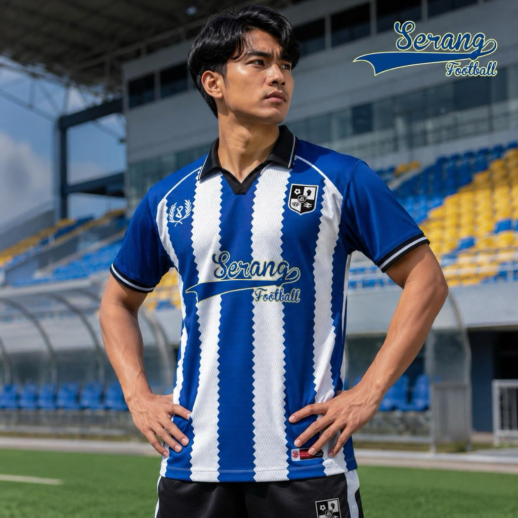 Jhsportwear Jersey Printing Serang Football / Edge Series Blue
