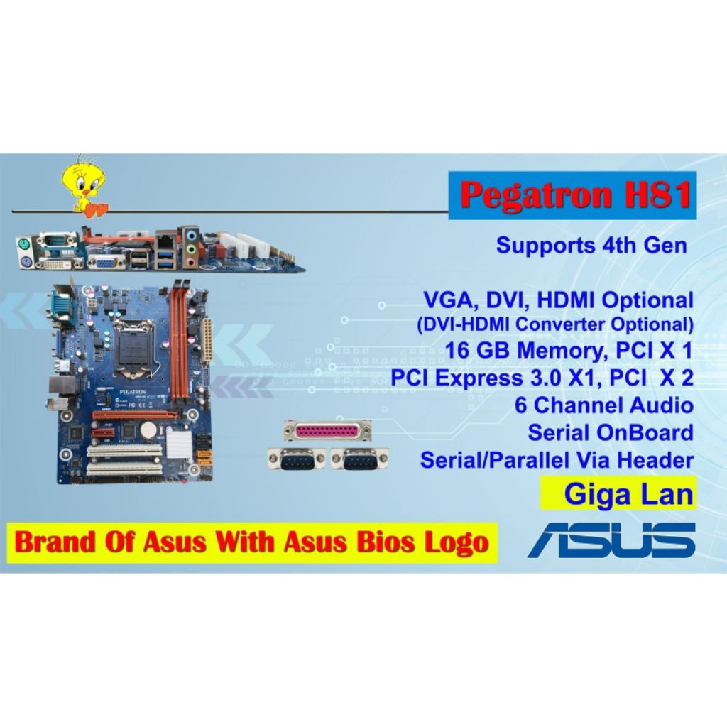 PAKETAN MOBO H81+PROSESOR I3 4160+ DUA KEPING RAM 4+4GB