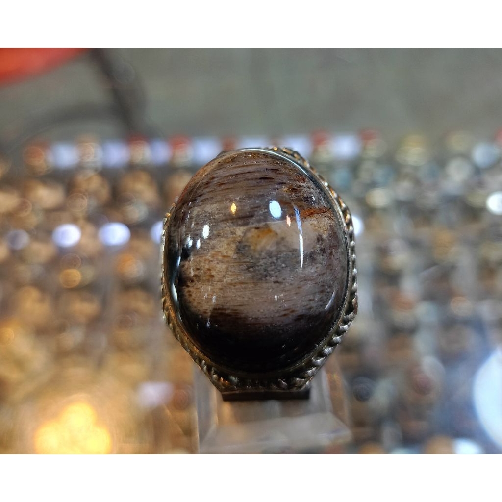 Cincin Fosil kelor (Natural)