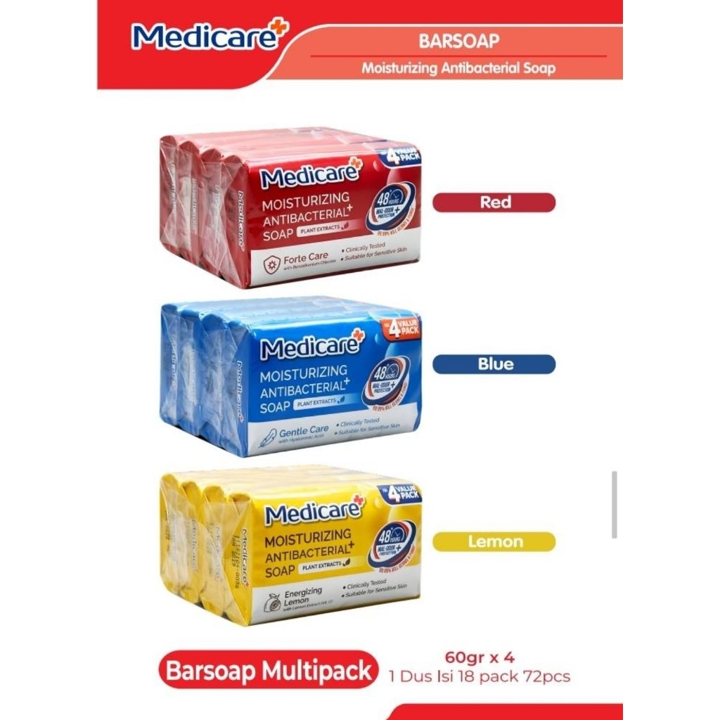 Medicare Sabun Mandi Batang Banded 4x60gr