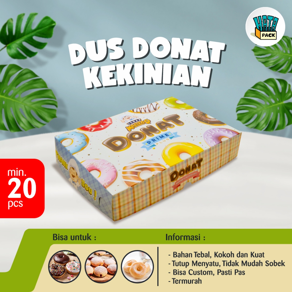 Box Donat Isi 6 I Dus Donat Sedap Mantap Prime Plus Hansel 27 x 18,5 cm I Bahan Ivory 310 gsm I Food