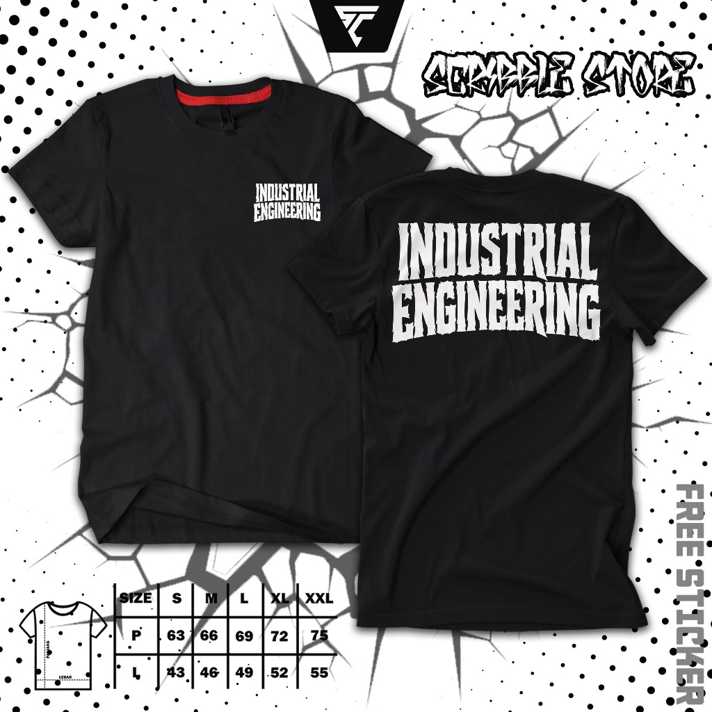 Kaos Teknik Mekanik Bengkel - Kaos Industrial Engineerig - Kaos Engineering Solver - Baju Mekanik In