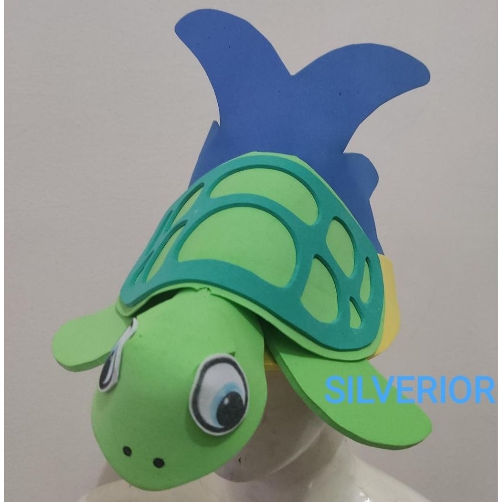 Topi karakter hewan binatang kura kura turtle hat
