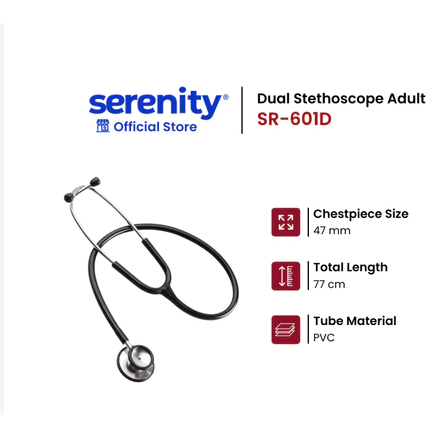 Serenity Stetoskop Dual Head SR-601D - Stethoscope Serenity Adult
