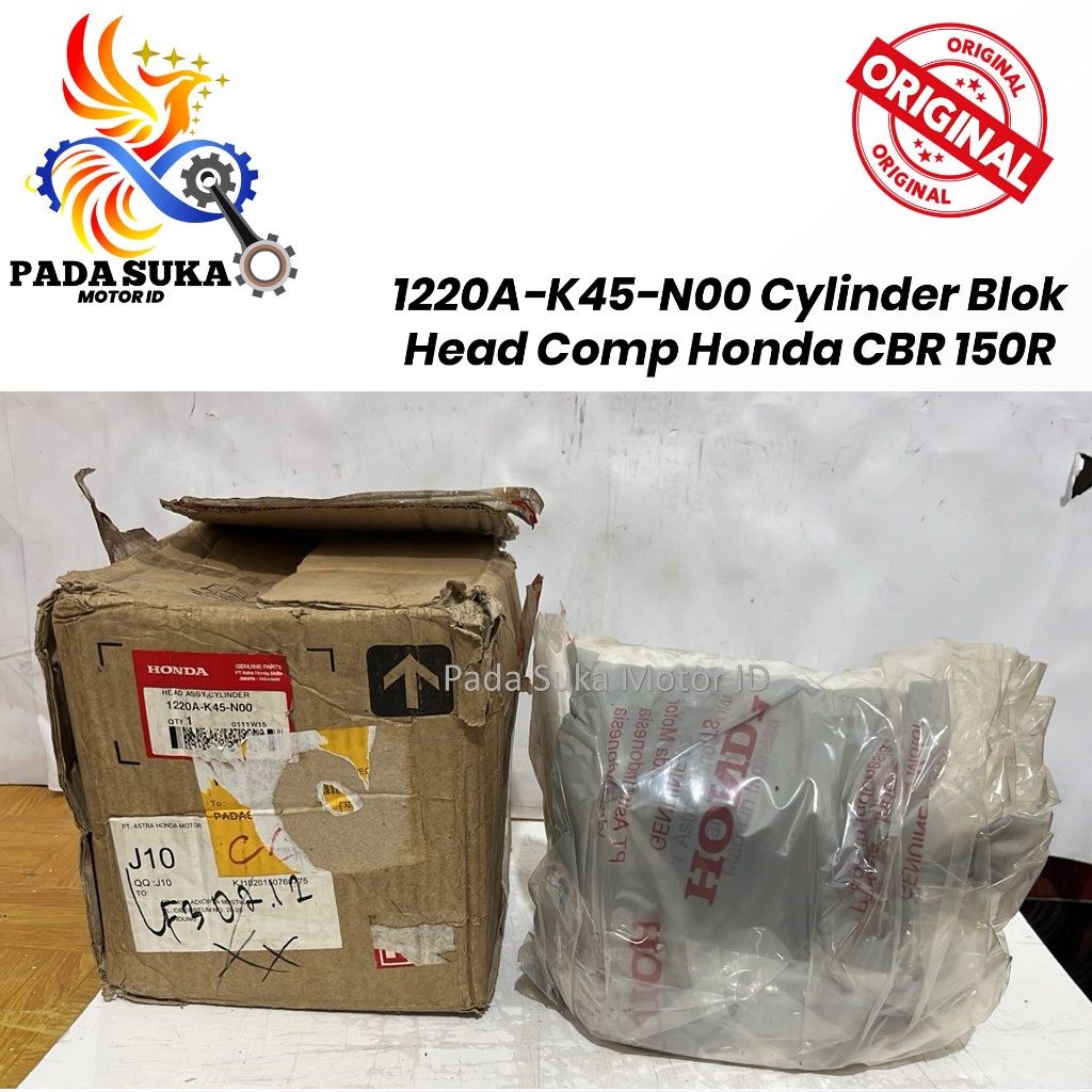 Blok Cylinder Head Assy CBR150 CBU CBR 150 k45 Lokal CB150r Old Bohlam Non LED 1220A-K45-N00