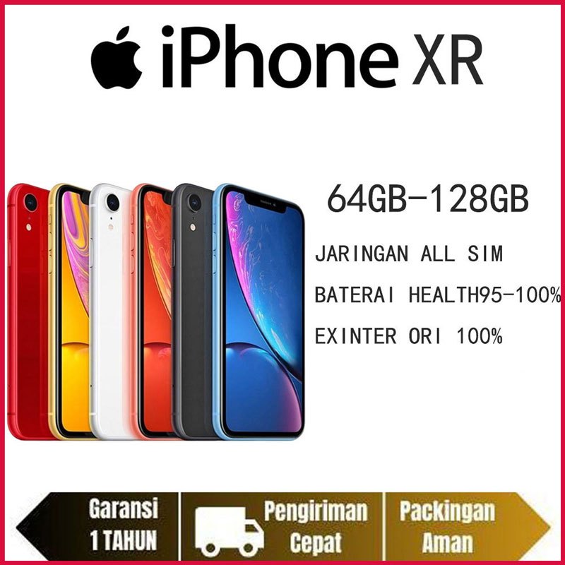 APPLE iPhone XR Second 64GB/128GB Wifi only Second Original 100% Second Mulus Fulset BERGARANSI 1 bu