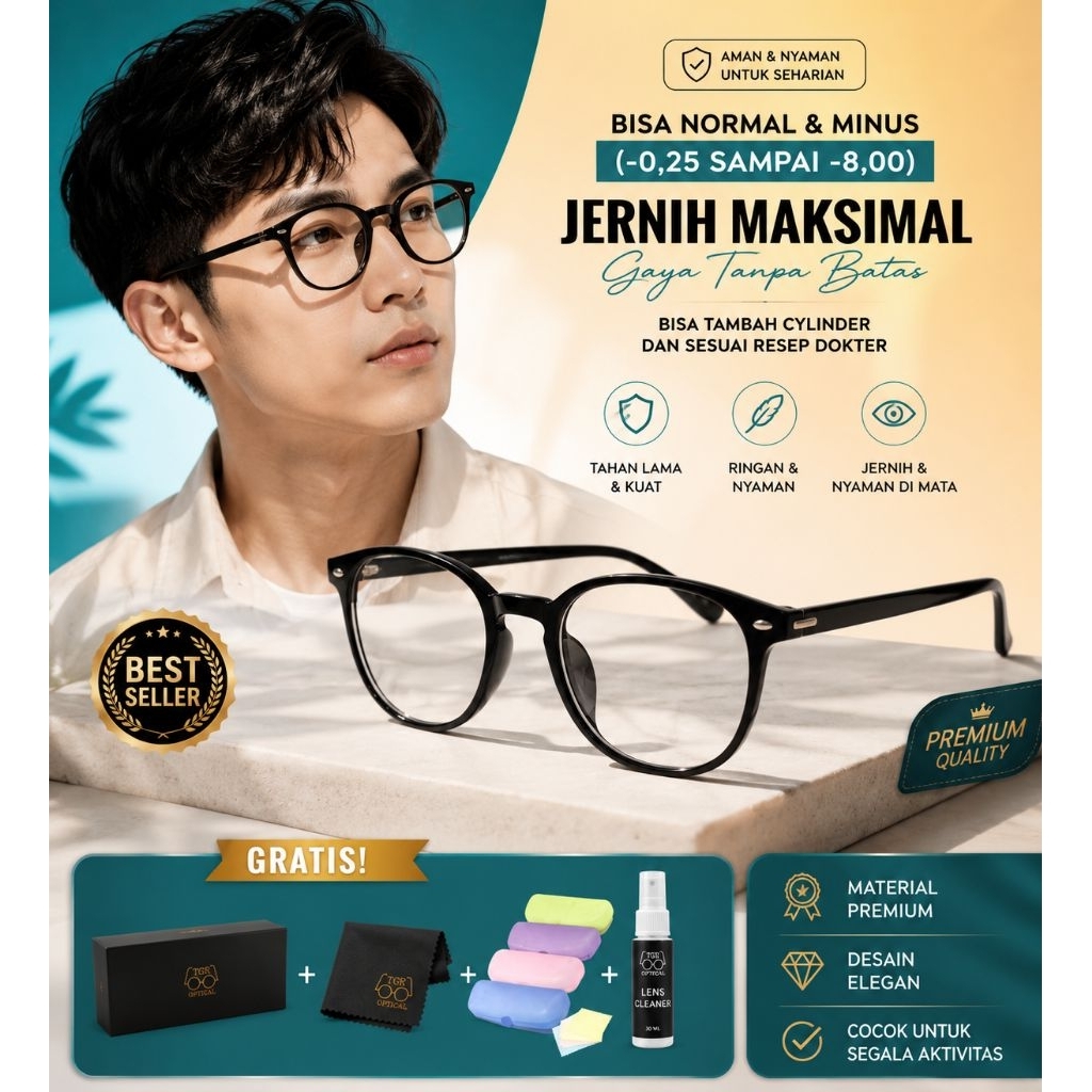 Kacamata Minus 4 5 6 7 8 Asli Optik Original Terima Resep Dokter / Kacamata Minus Tinggi Wanita Pria