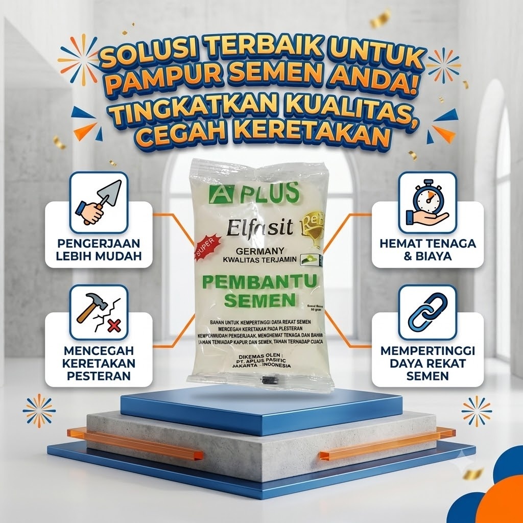 A-Plus Elfasit 50gr Penguat Casting Gypsum Cetakan Lis Profil Premium