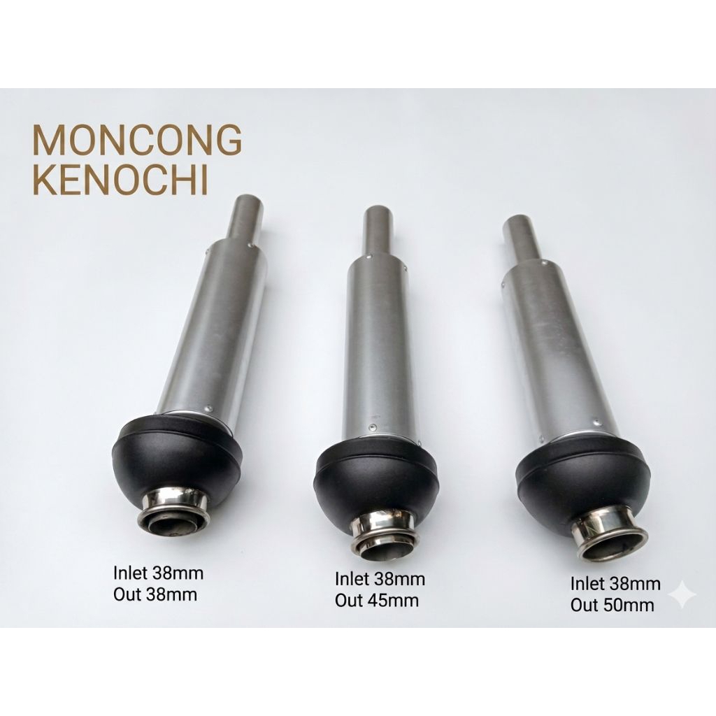 Knalpot kondoman+moncong kenochi linting inlet 38mm out 38 45 50mm