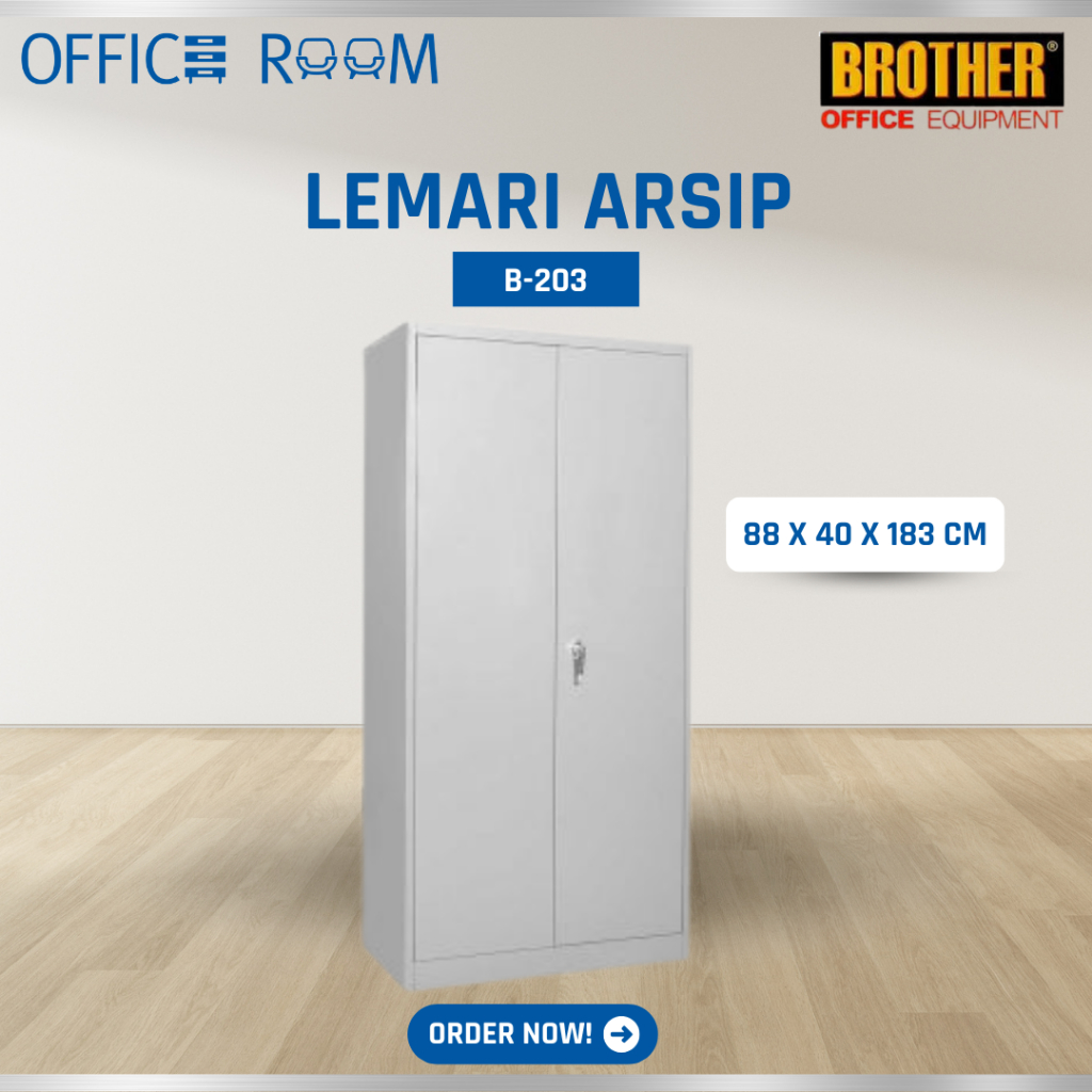 Lemari Arsip Plat Sliding Kaca Brother B-203