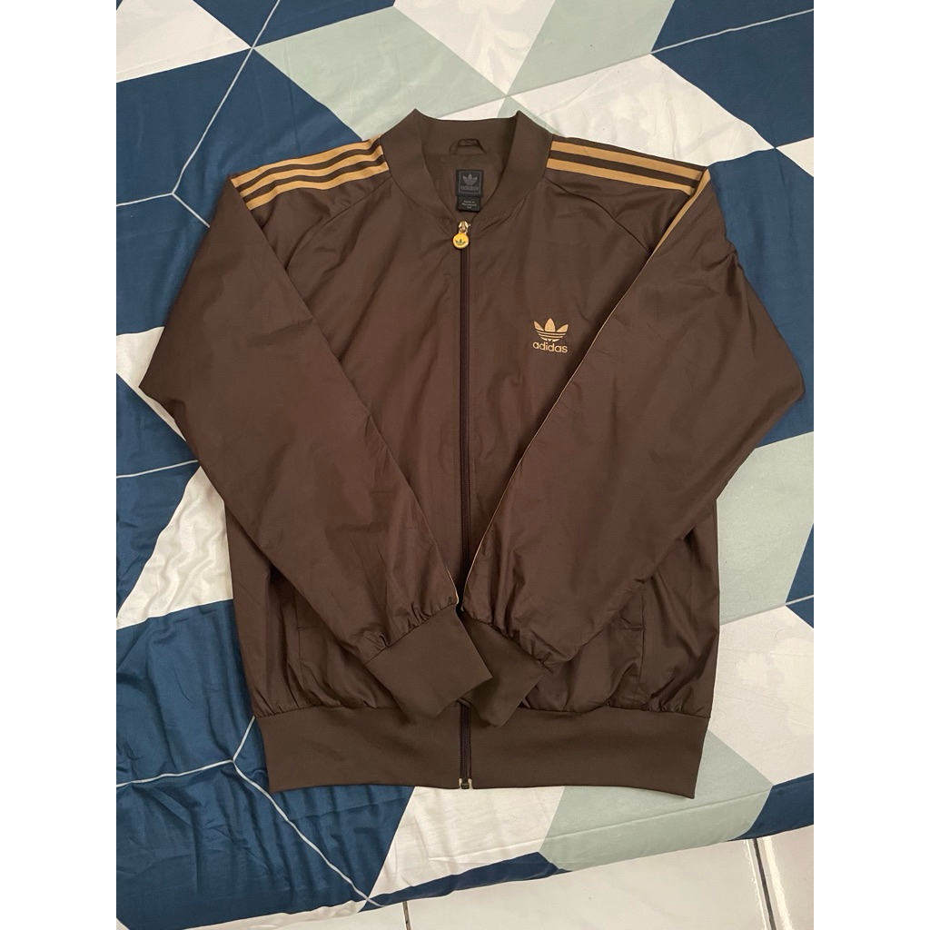Bomber Jacket adidas Trefoil Logo Vintage brown