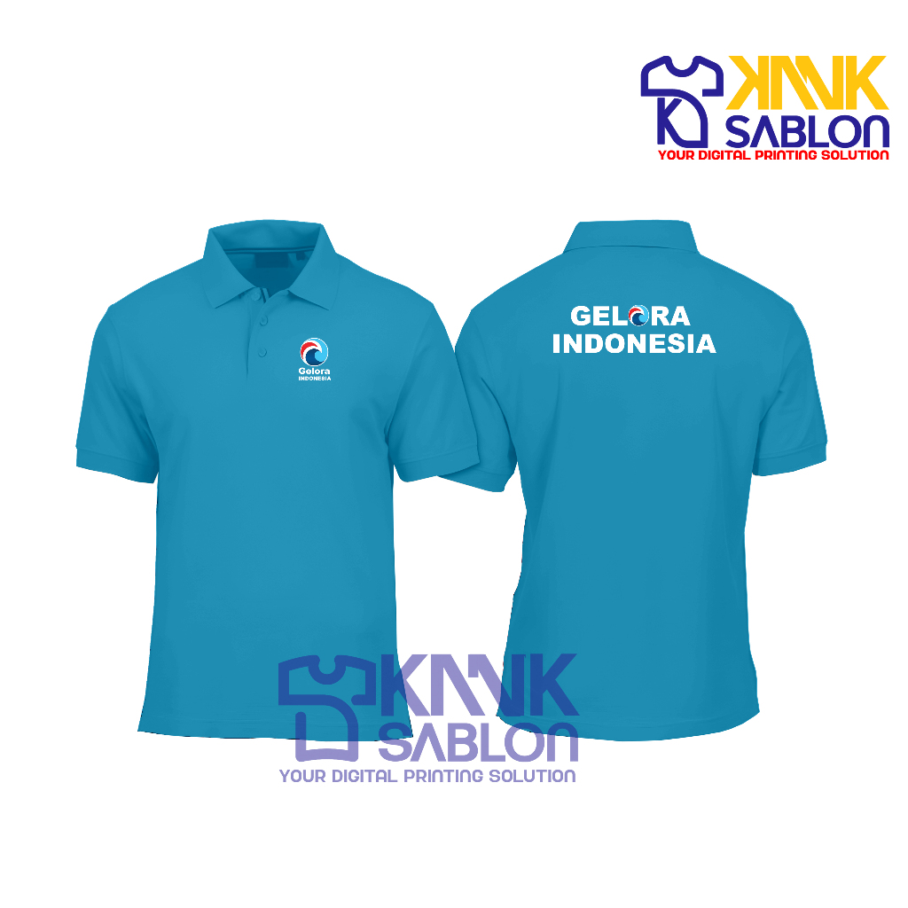 Poloshirt Partai GELORA INDONESIA - Kaos Polo Partai GELORA INDONESIA - Baju Berkerah GELORA - Kanks