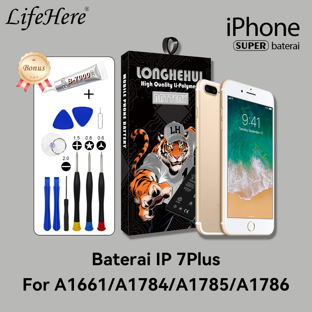 Lifehere baterai iphone 7 PLUS baterai 3490mah  iphone 7P baterai