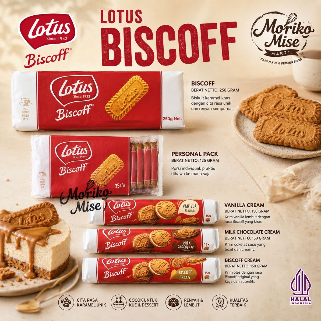 [ LOTUS BISCOFF Biscuit ] Personal Pack 156 gr isi 25 pc / Biskuit Biscoff 250 gr / Caramel Cinnamon