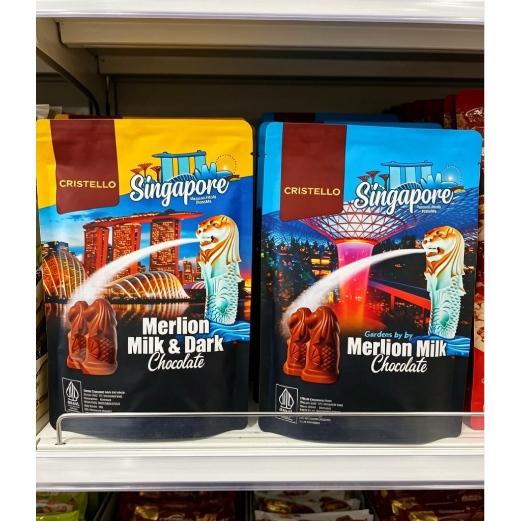 Cristello Singapore Chocolate - Milk & Dark Chocolate - Singapore Merlion