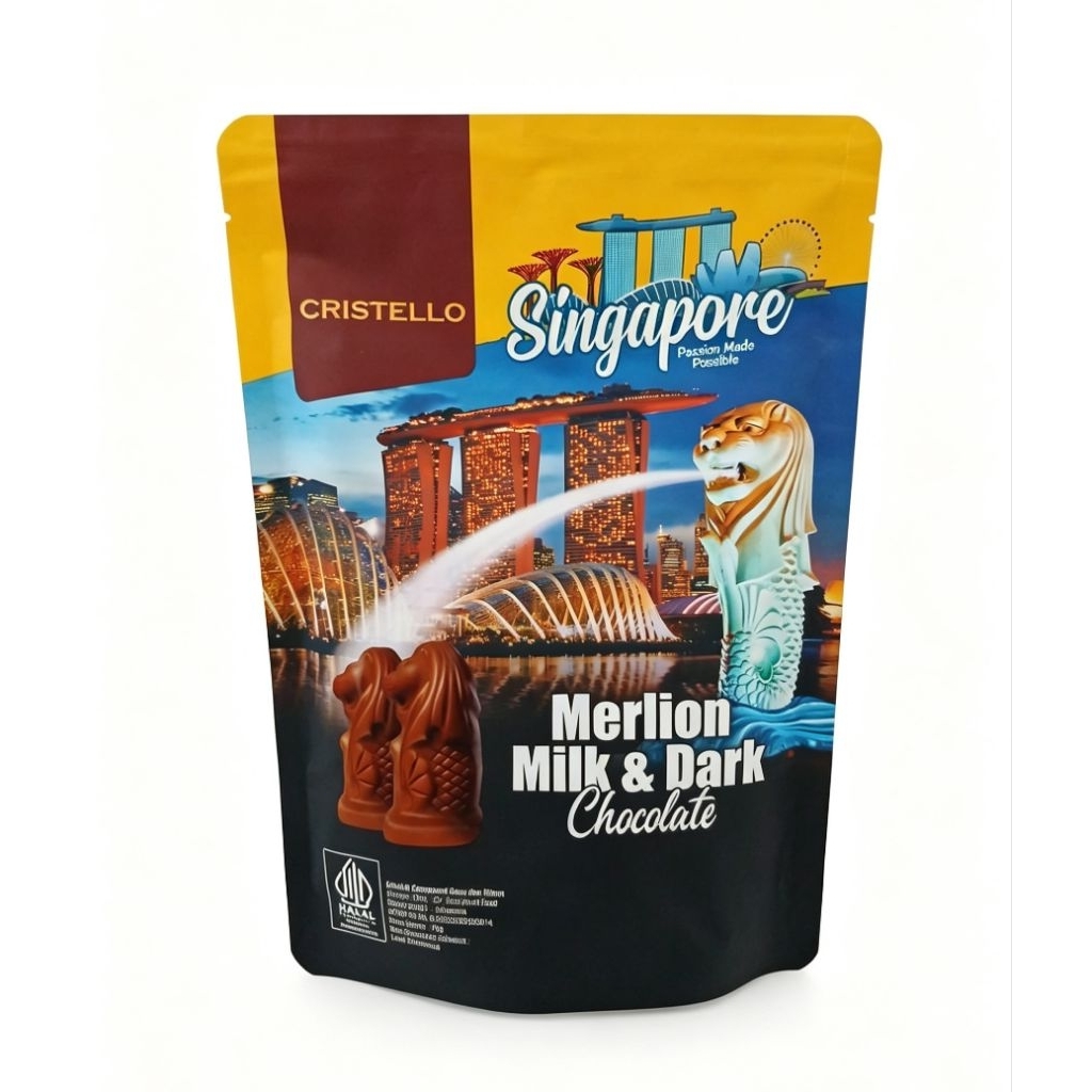 My_Genz Cristello Singapore Chocolate - Milk & Dark Chocolate - Singapore Merlion