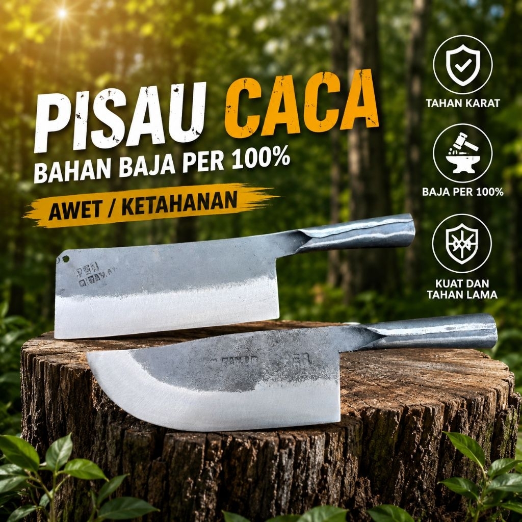 pisau berkebun gerahang gagang asli-serbaguna