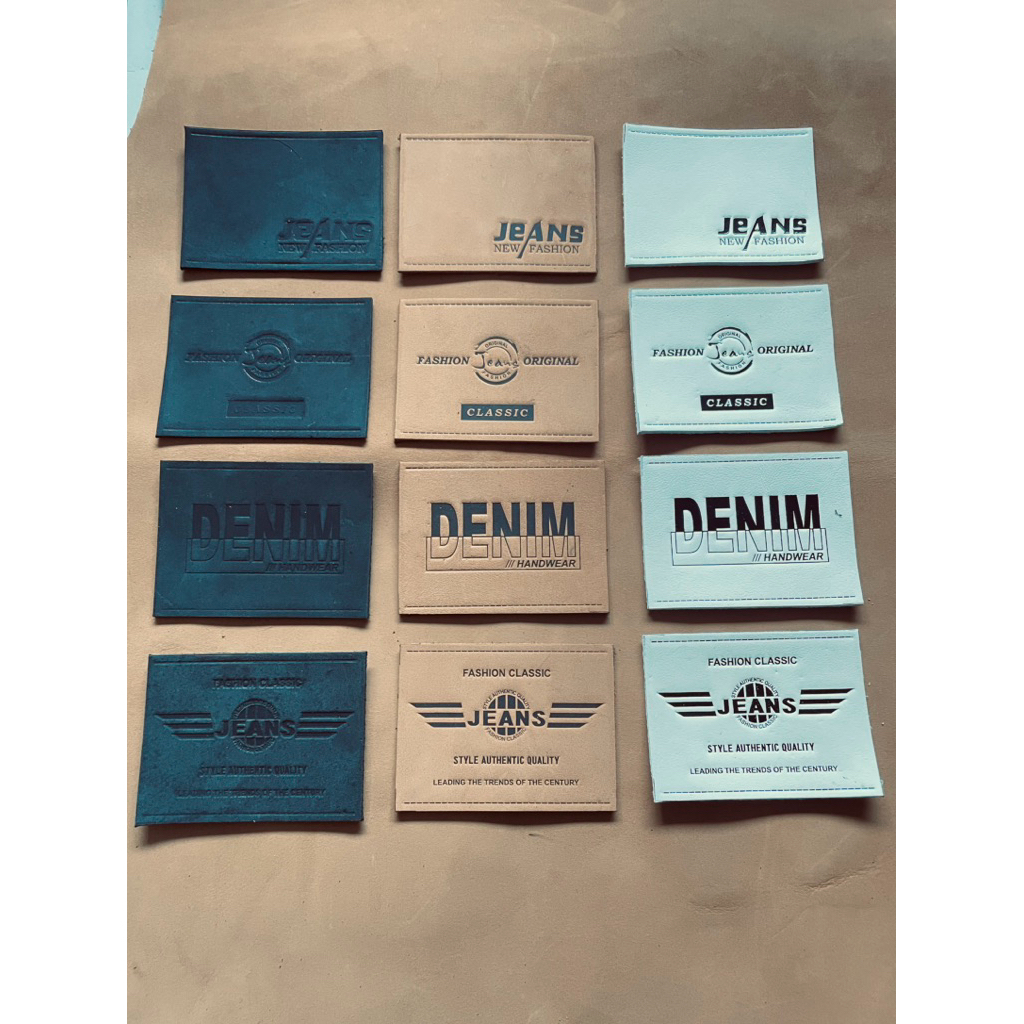 leather patch/ label kulit asli celana jeans/ label celana denim