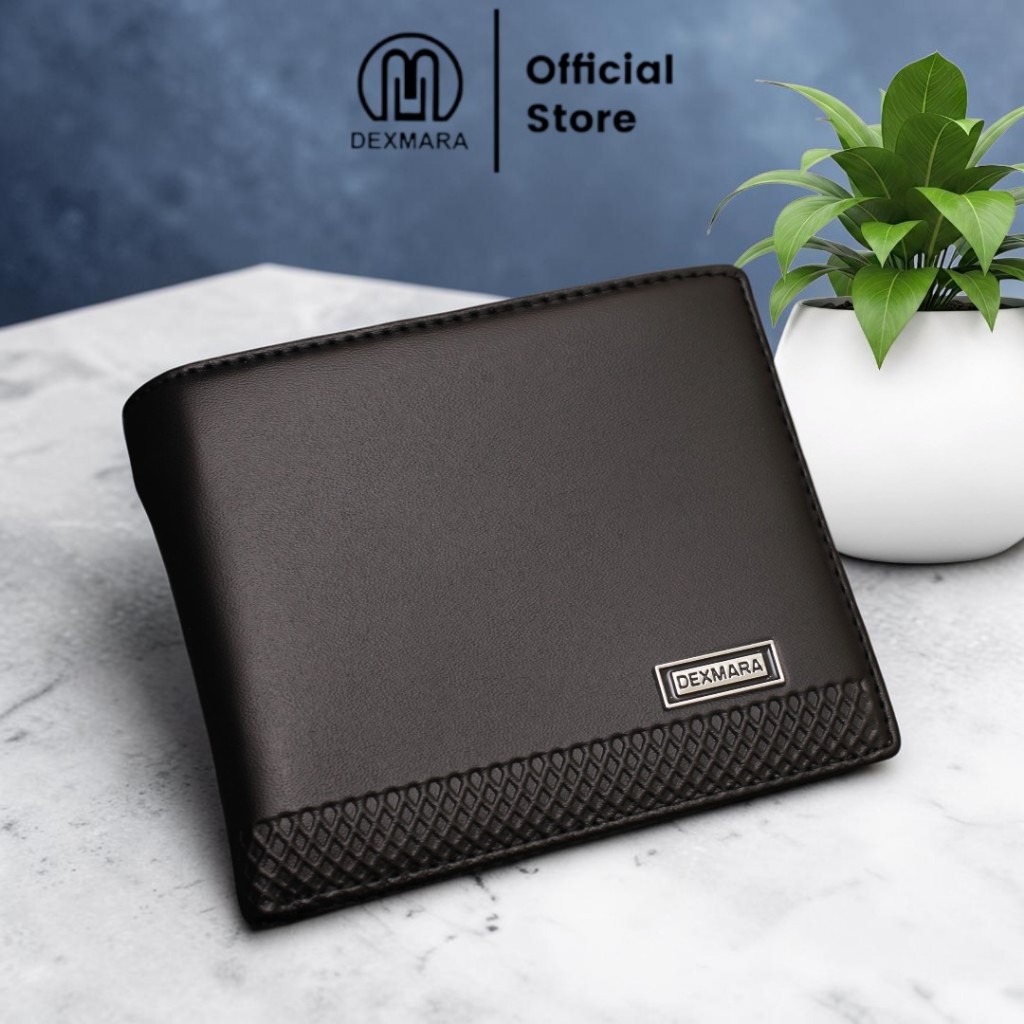 DEXMARA Dompet Pria Free Box | Resleting Dalam Bahan Kulit Sintetis PVC DM 02S