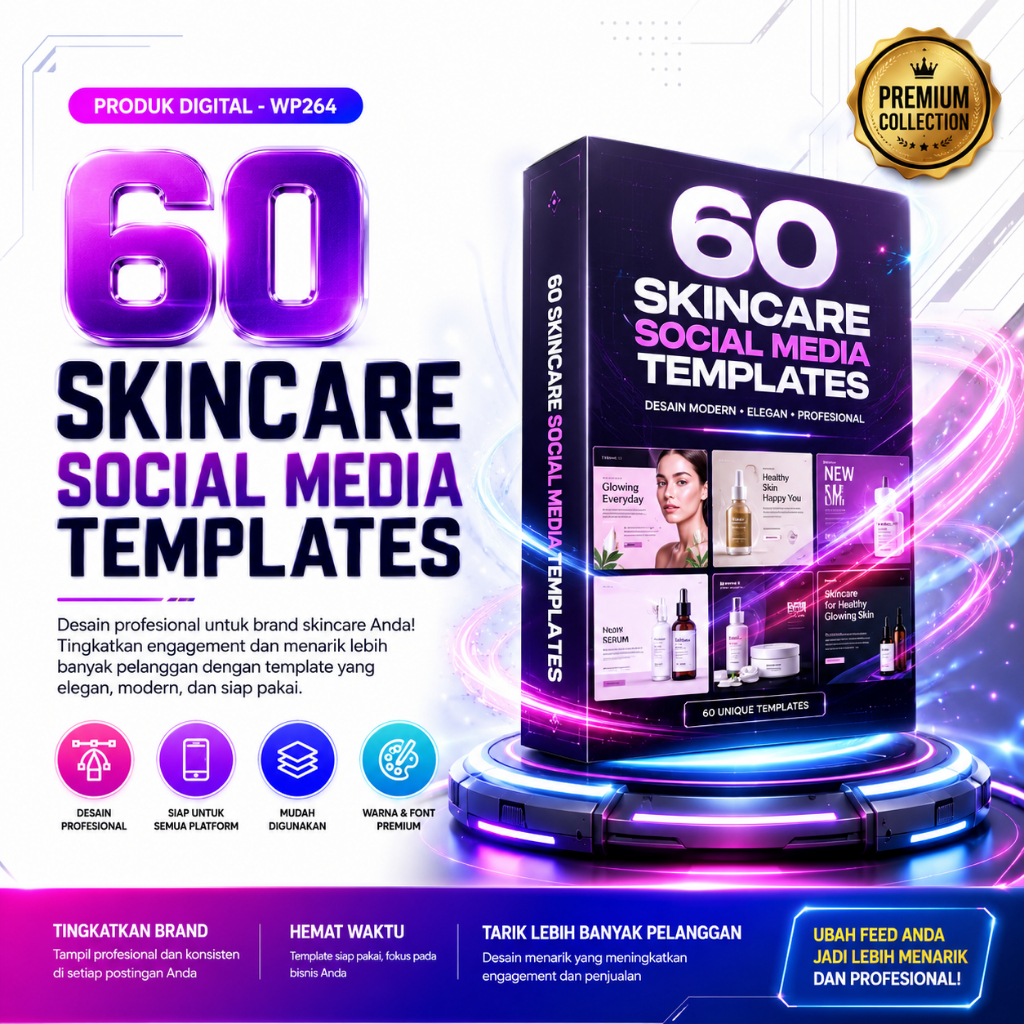 WP264 - 60 Skincare Social Media Templates
