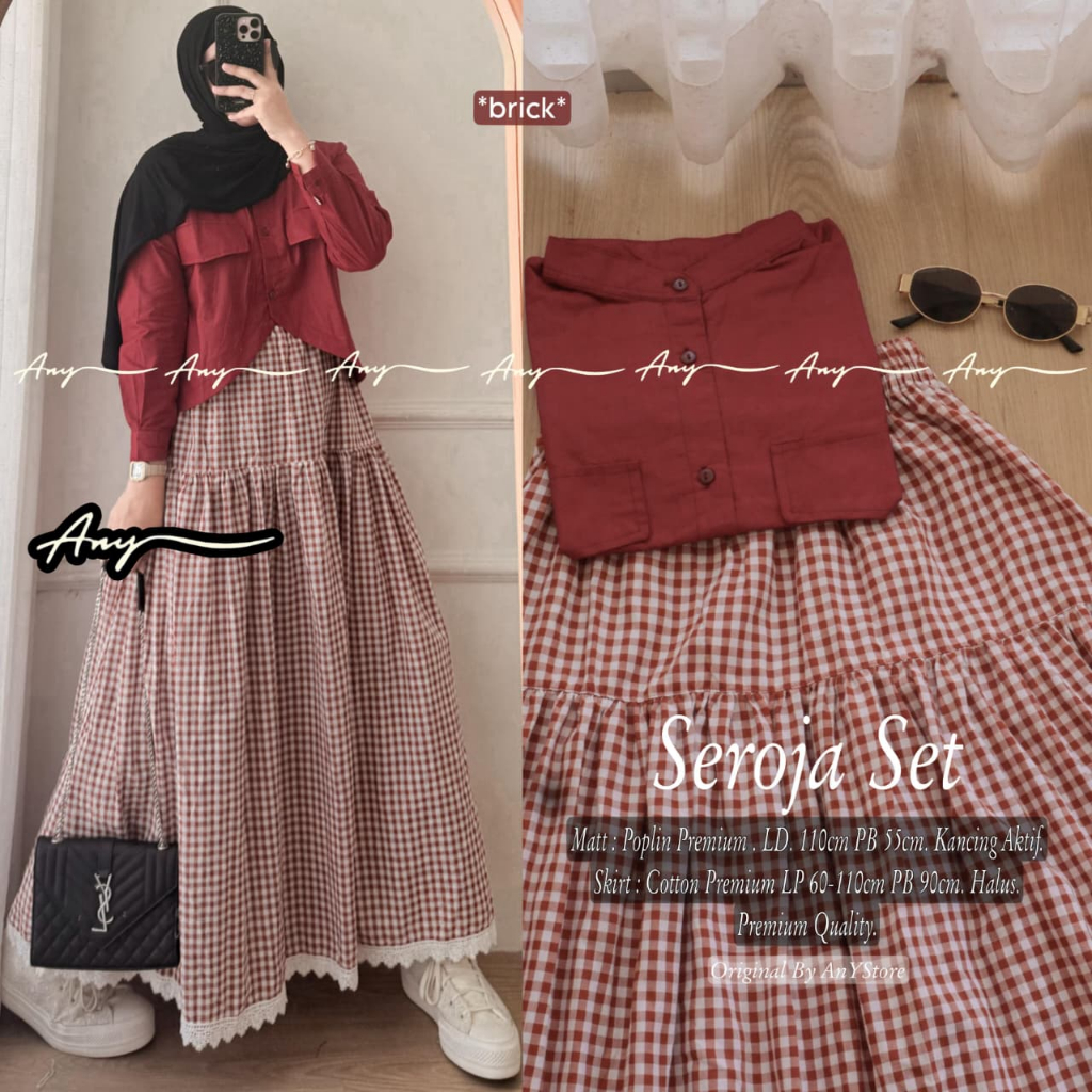 Pakaian Wanita HQ SEROJA SET From AnY FASHION STORE