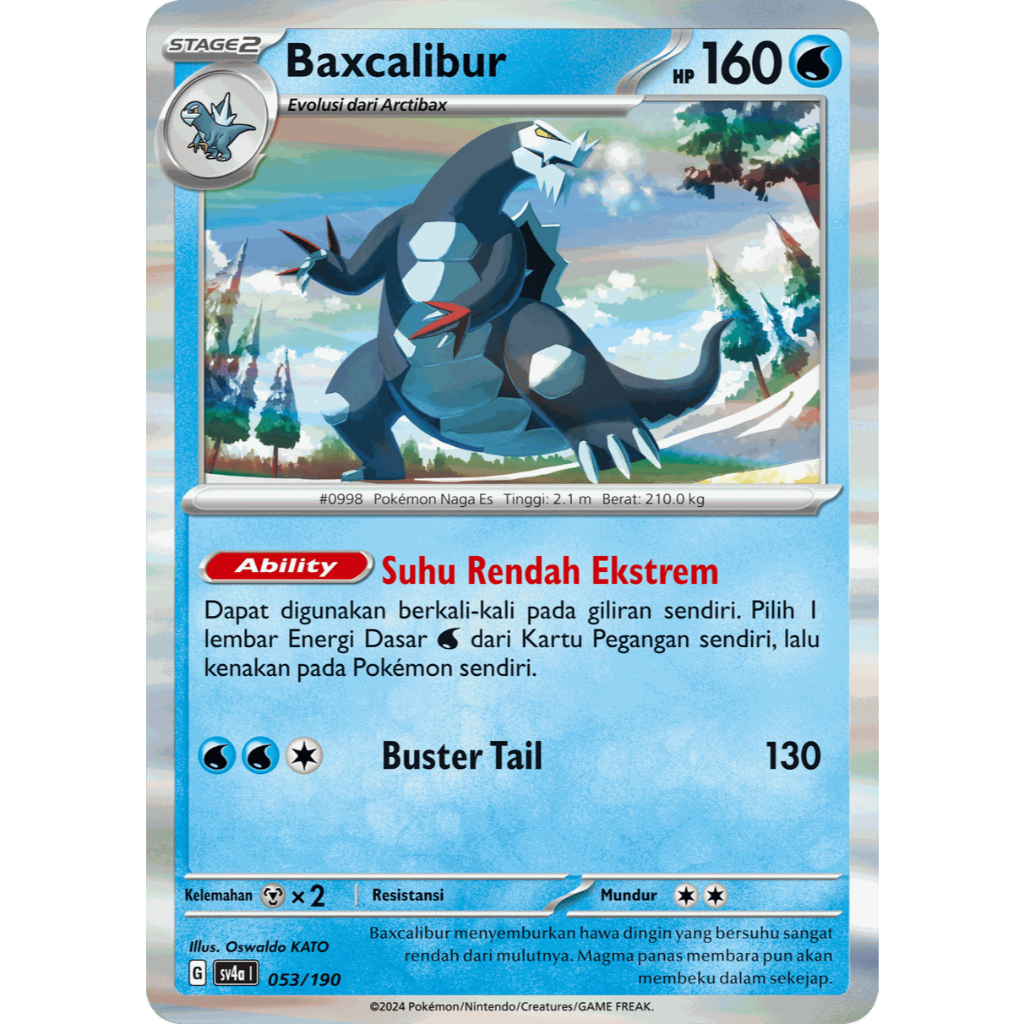 Baxcalibur Holo 053/190 Harta Berkilau SV4a - KARTU POKEMON TCG INDONESIA