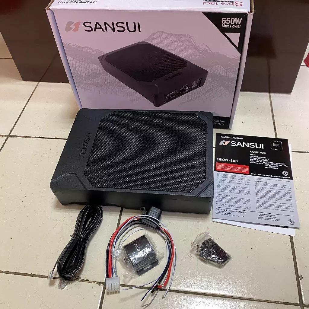 Subwoofer Kolong Aktif Sansui 8 Inch- Sub Kolong Mobil