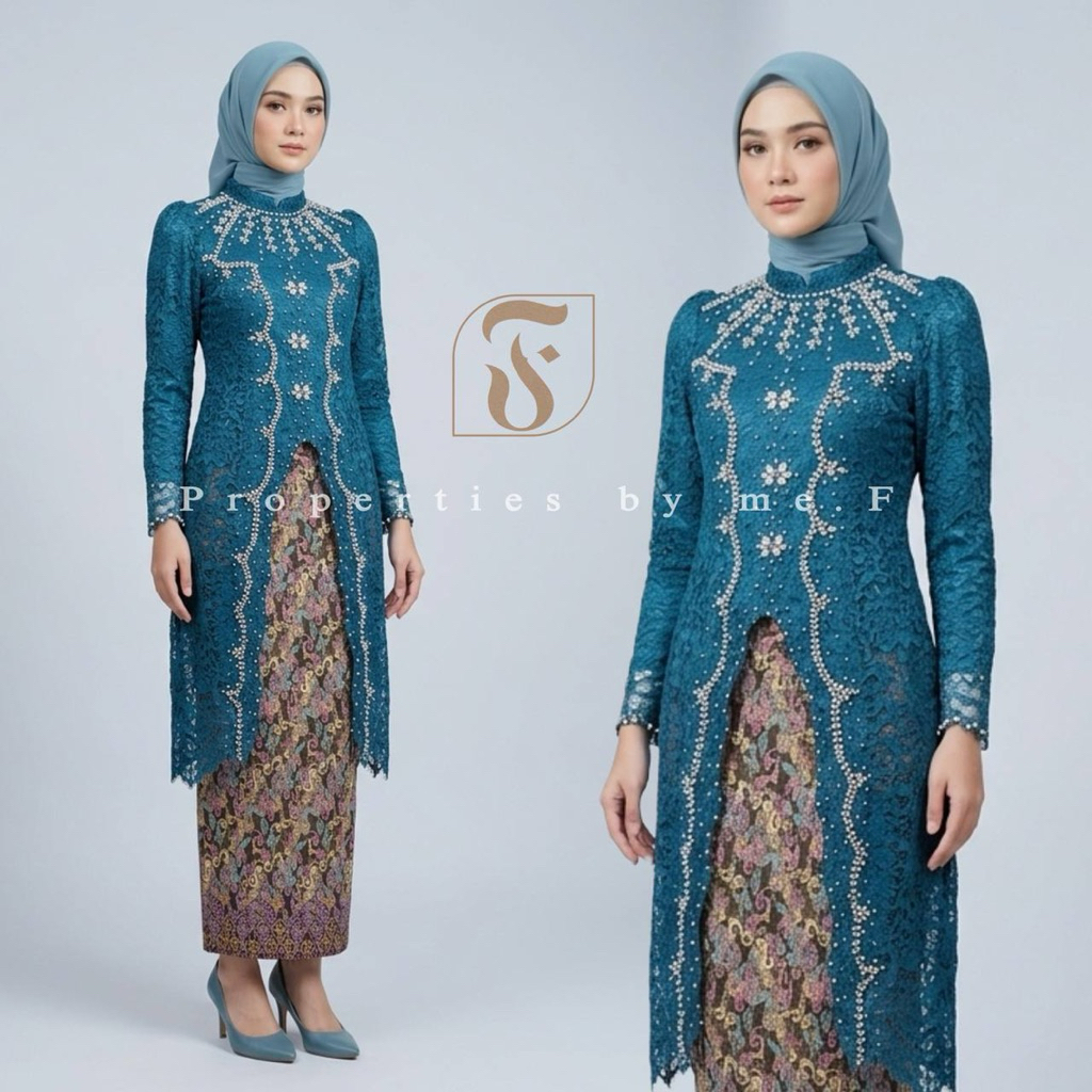 Kebaya Modern Tunik payet Azahra - Baju kebaya pesta - Baju kebaya wisuda - Baju kebaya kondangan pa
