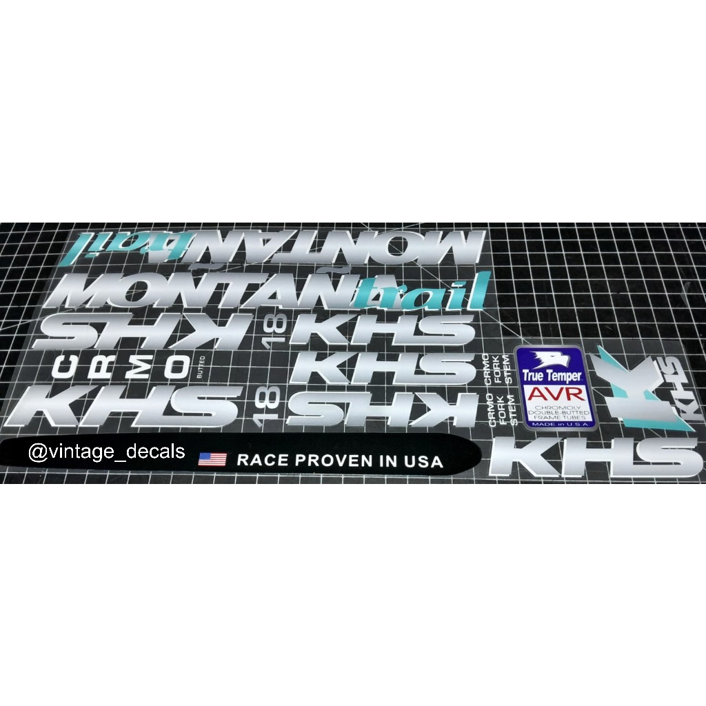 sticker decals sepeda repro KHS Montana Trail
