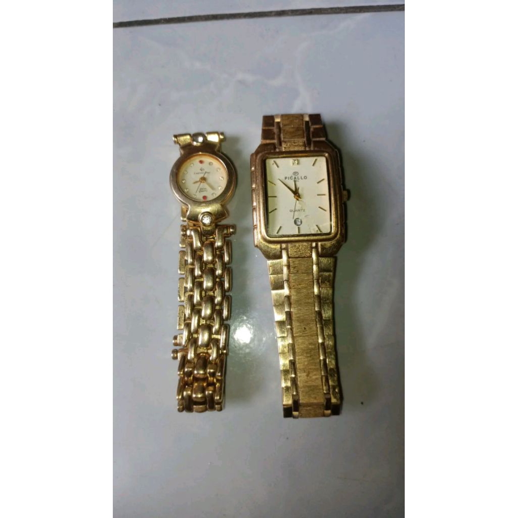 2 JAM TANGAN GOLD PLATED ORIGINAL