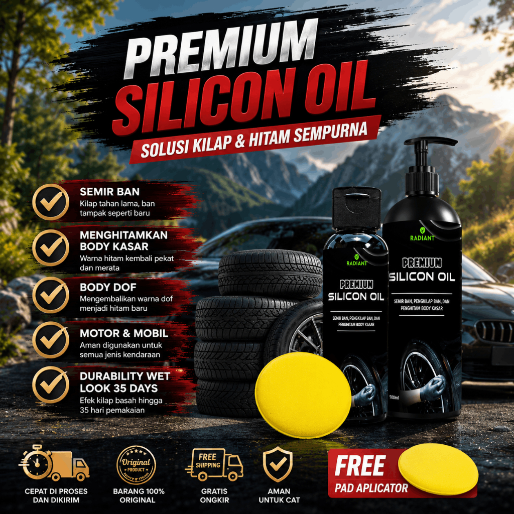 Semir Ban Mobil Tahan Lama Semir Ban Motor Permanen Penghitam Pengkilap Ban Motor Silicon Oil Ban