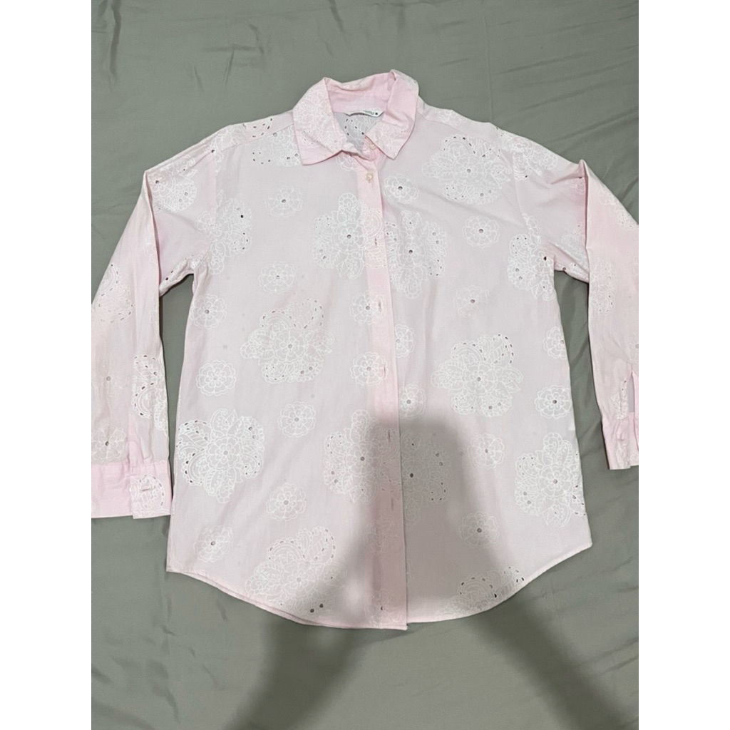 Zara Kemeja Pink Katbol Embriodery