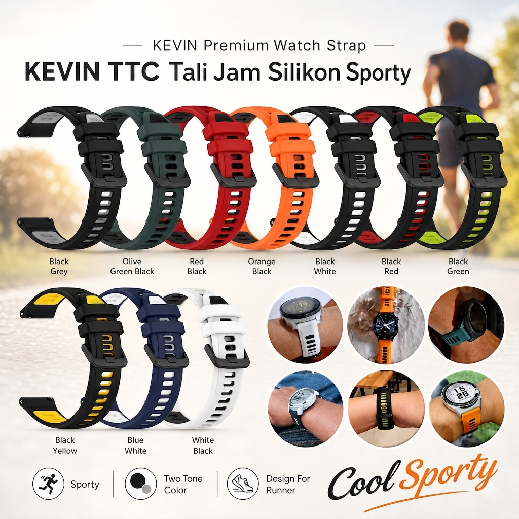 TTC 22mm Strap SKMEI Smartwatch B77 / B510 / B55S / C25 / DM56 - Tali Jam Tangan Smartwatch Rubber R