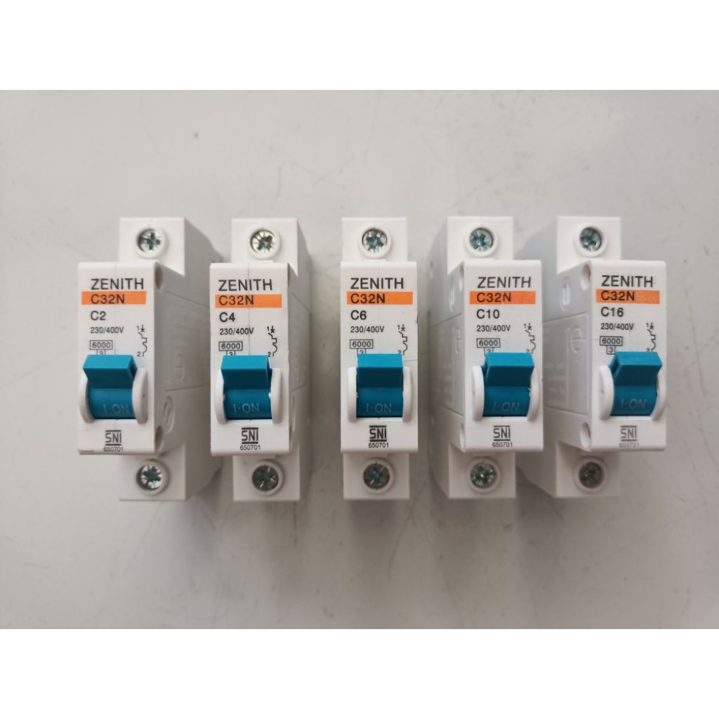 MCB Listrik Sekring ZENITH 1 Phase 2A - 4A - 6A - 10A - 16A
