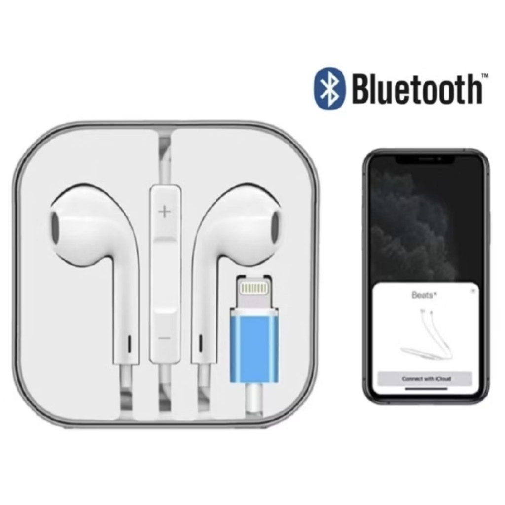 ( KHUSUS GROSIR ) Headset Earphone Lightning Usb - Headset Connect Bluetooth